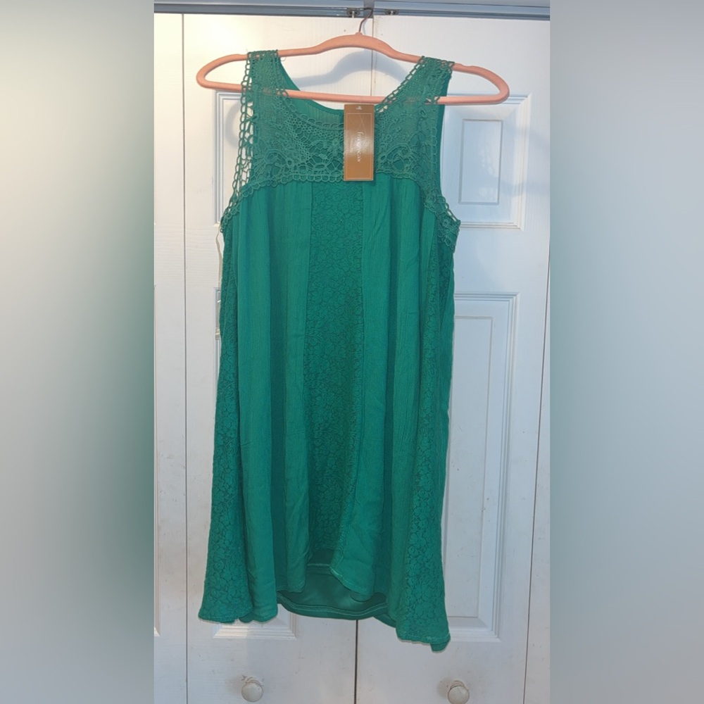 Francesca's Collections Teal Lace Dress